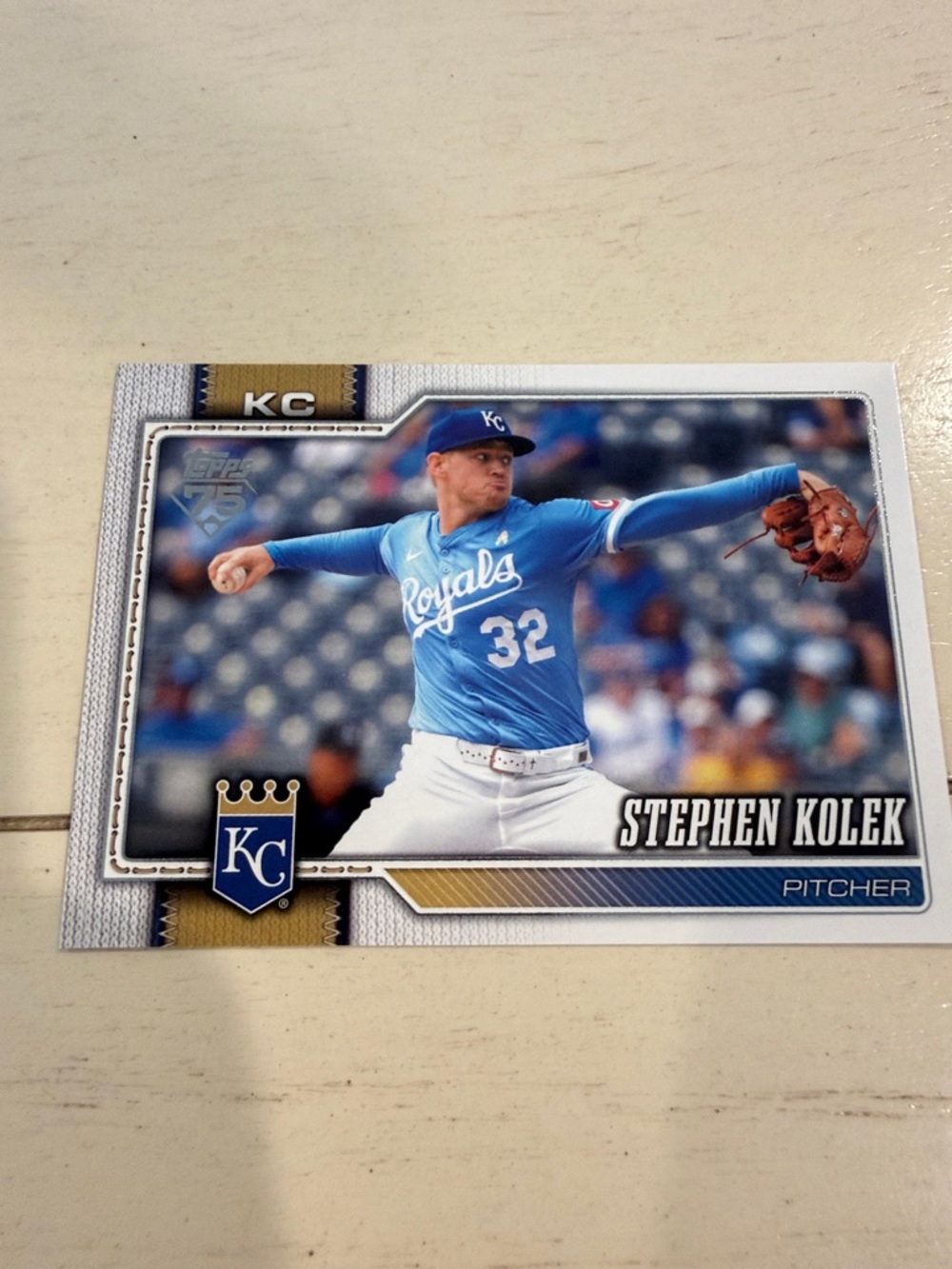 SERIES 1 2026 Topps Royals Stephen Kolek Baseball Card - Blue & White